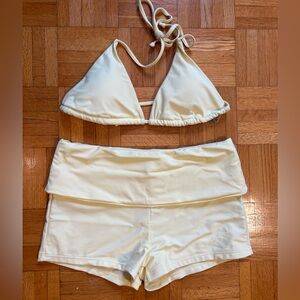 🎁 3for10 or FREE WITH PURCHASE Yellow Bikini High-Waisted Shorts Set NEVER WORN